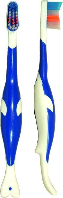 Зубная щетка Детская Дельфин, двухкомпонентная ручка, щетина мягкая - фото 2 - id-p107607414
