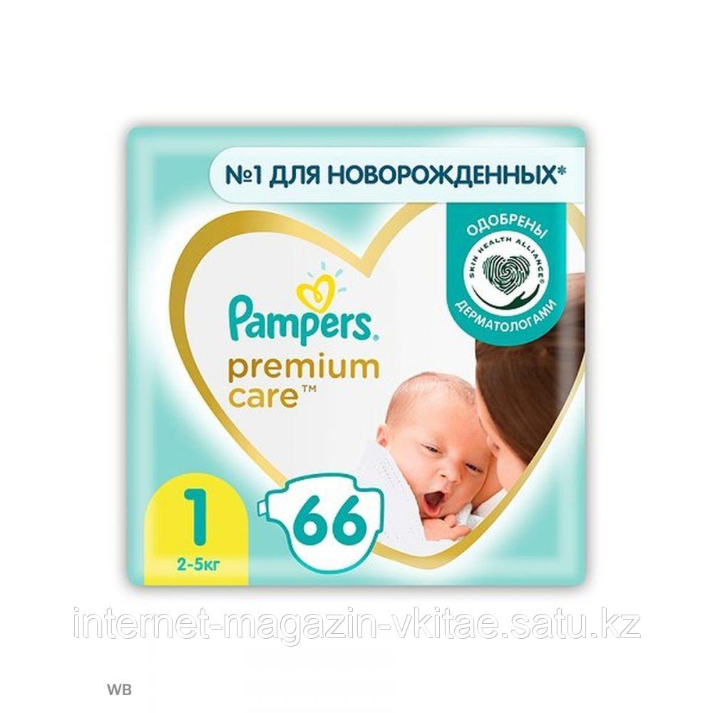 PAMPERS Подгузники Premium Care Newborn (2-5 кг) Экономичная Упаковка 66шт