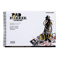 Скетч-бук (альбом) для скетч-маркеров пружина А5 Pontentate (Marker Pad) (20 листов 157гр )