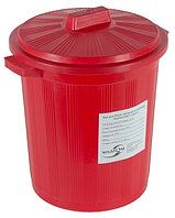 Баки пластиковые для сбора хранения и перемещения медицинских отходов с этикетками 50, Красный