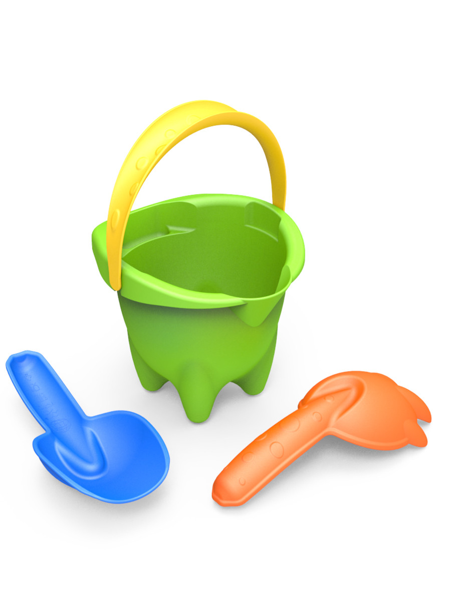 Набор Песочный №14  размер Normal (зеленое ведро) (15 шт.), фото 1