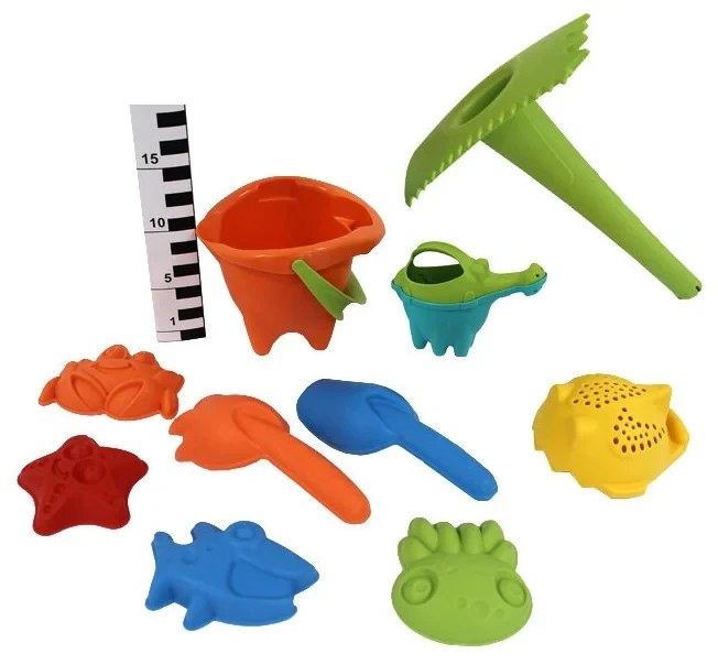 Набор Песочный №14  размер Normal (красное ведро)  (15 шт.), фото 1