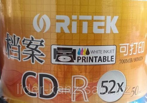 Диски для печати Ritek printable CD-R 52X 700MB - фото 1 - id-p60393176