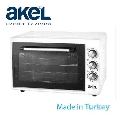 Духовой шкаф - мини-печь электрический AKEL AF440 {40 литров, таймер, термостат, пр-во Турция} (Белый) - фото 1 - id-p107609851