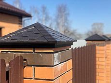 Колпак на столб 390х390х43  коричневый