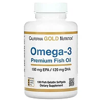 БАД Рыбий жир Omega-3 (100 капсул) California Gold Nutrition