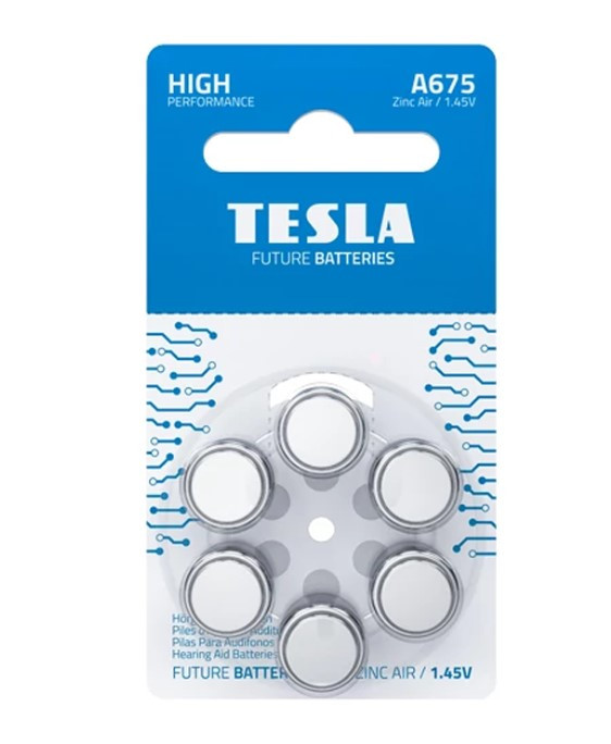 TESLA BATTERIES A675 - HEARING AID (PR44/BLISTER 6PCS) - фото 1 - id-p107190737