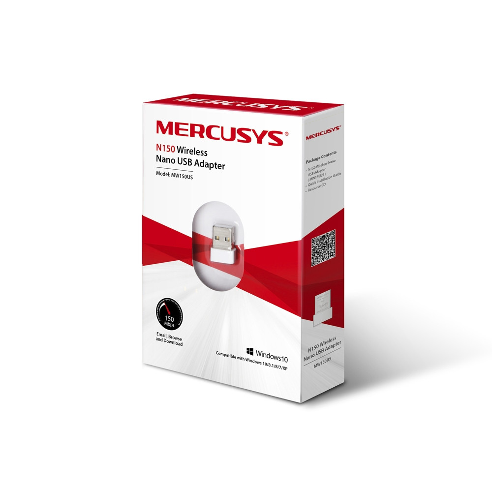 Беспроводной сетевой адаптер Mercusys MW150US ,Wireless LAN USB adapter, 802.11b/g/n (150Mbps), USB - фото 1 - id-p82815699