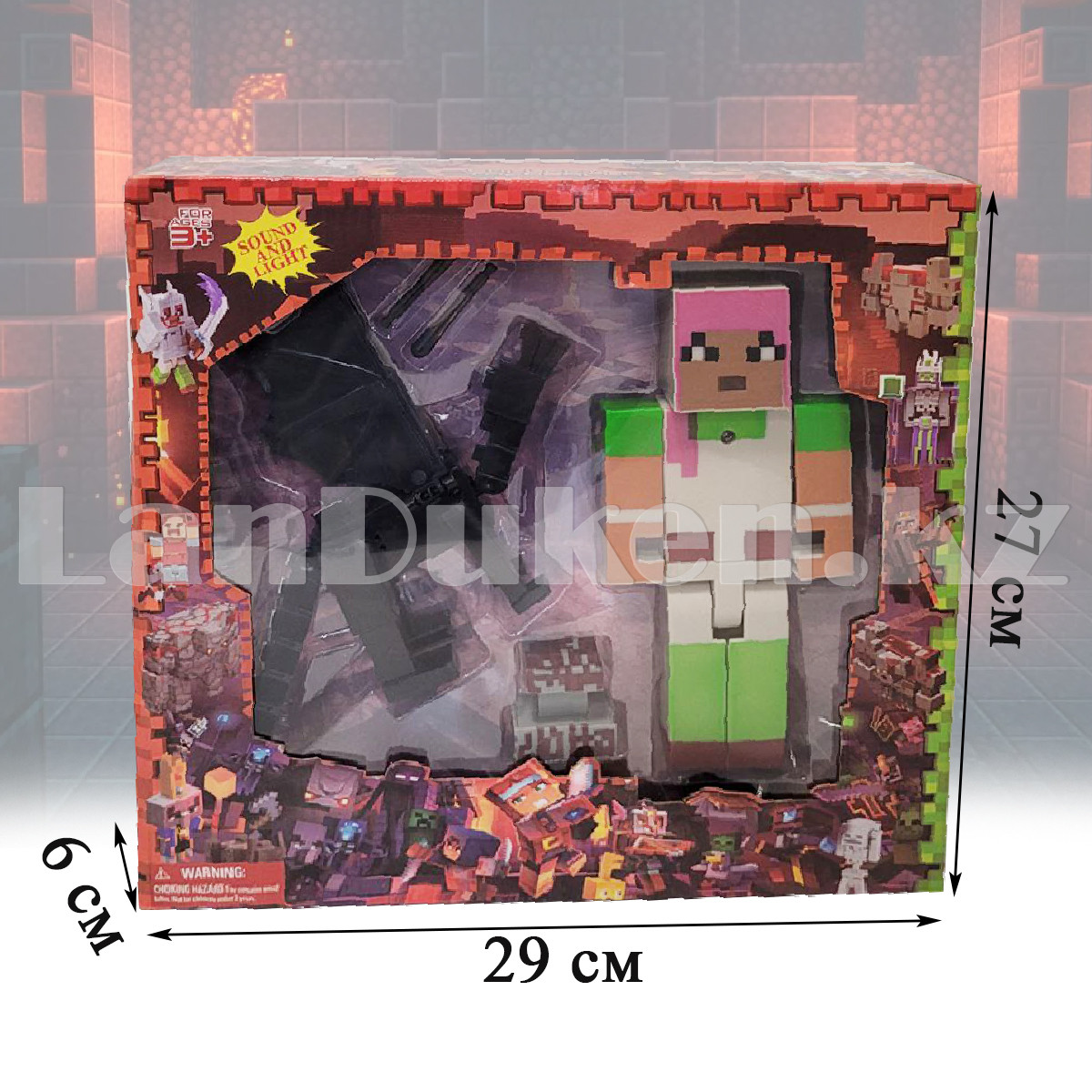 Набор игровых фигурок Майнкрафт Данжен Хэдвиг и дракон (Minecraft) - фото 2 - id-p107617452