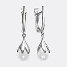 Серьги из серебра имитация жемчуга Красная Пресня 3368872Д, фото 4