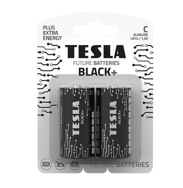 TESLA BATTERIES C BLACK+ (LR14/BLISTER FOIL 2PCS) - фото 1 - id-p107190743