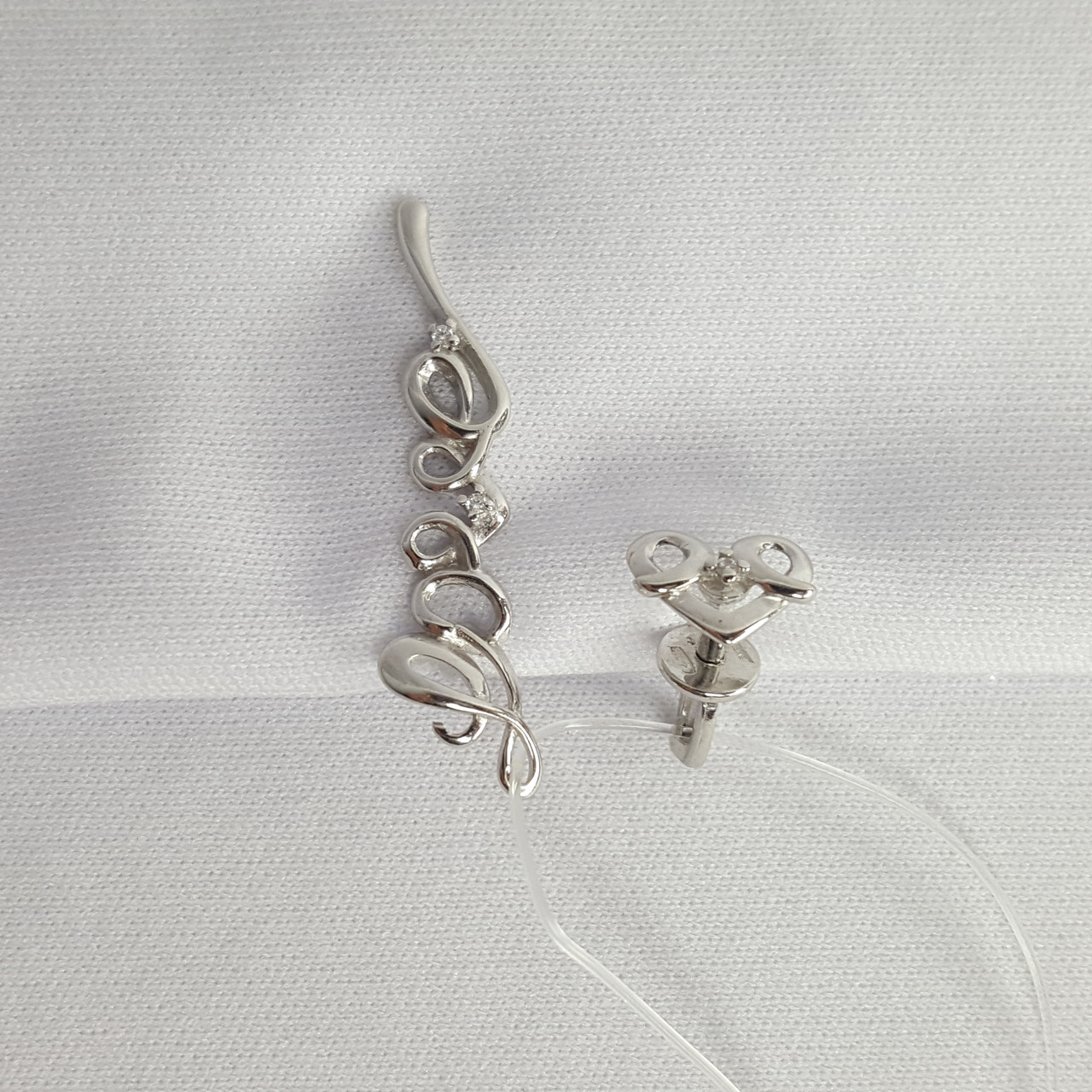 Серебряные серьги Фианит Aquamarine 45499А.5, фото 1