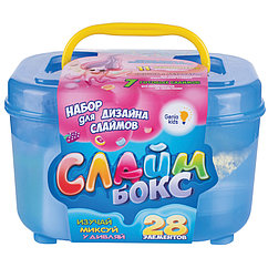 Набор для создания слайма Genio Kids "Создай слайм. СлаймБокс малый", 28 элементов,  пластиковая кор