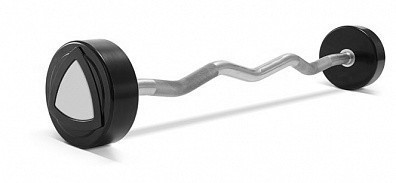 Штанга с покрытие PU 10 кг.(изогнутый гриф) OK3007 - фото 1 - id-p107619491