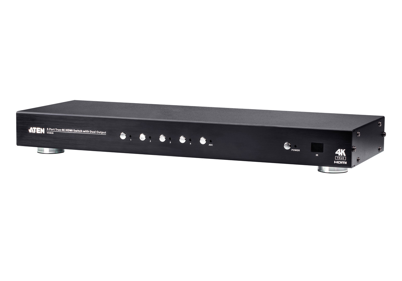 Коммутатор HDMI True 4K 4-портовый с дублированным выходом VS482B ATEN