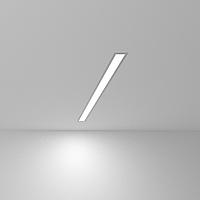 Линейный светодиодный встраиваемый светильник 78см 15Вт 6500К матовое серебро 101-300-78