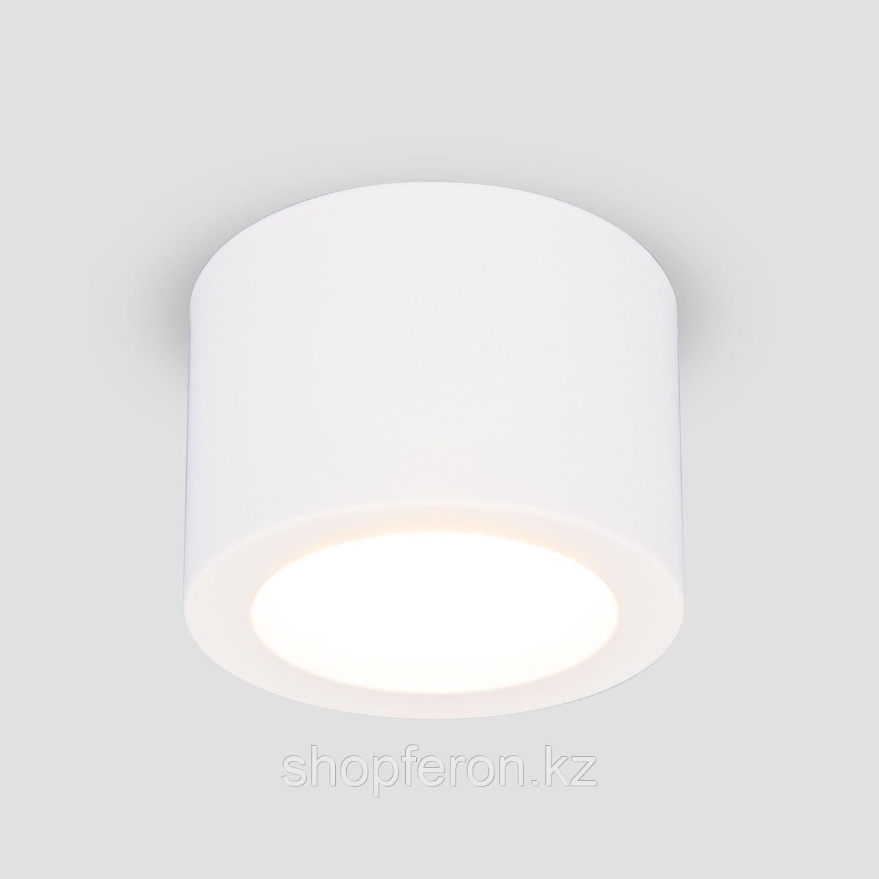Накладной точечный светодиодный светильник DLR026 6W 4200K белый матовый - фото 1 - id-p105031156