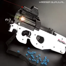 Мощный автомат игрушка P90 стреляющий шариками орбиз Бластер Splatter ball gun