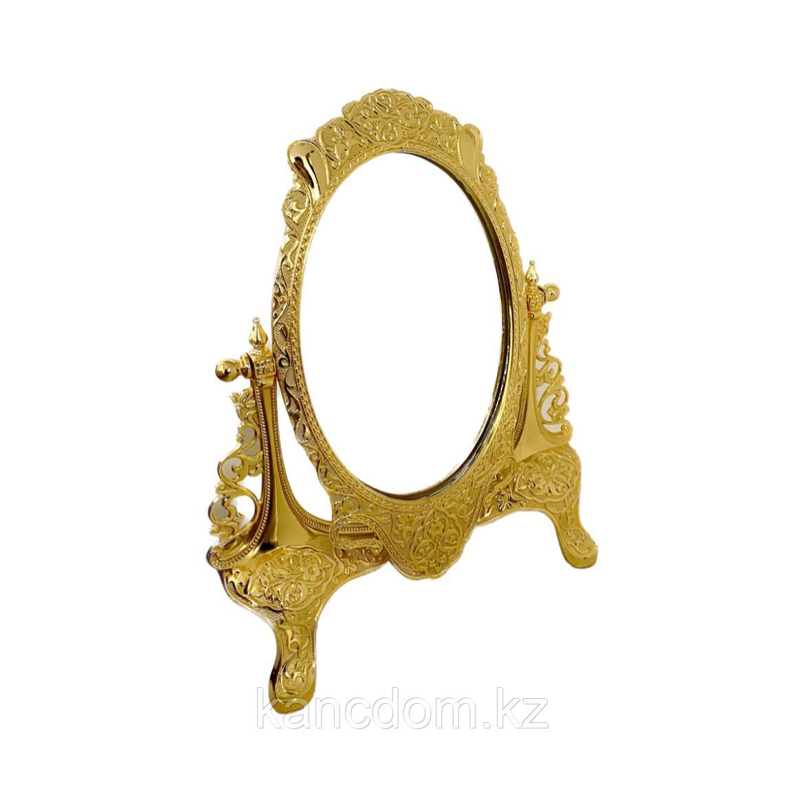 Зеркало настольное металл. цвет золото - фото 1 - id-p105661931