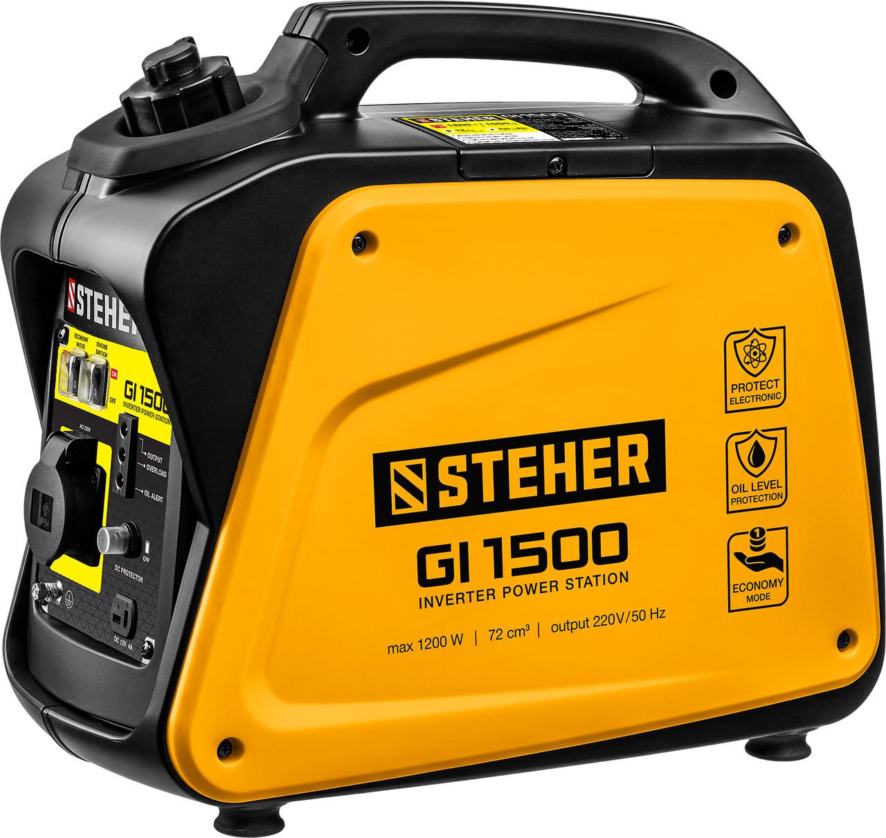 GI-1500 генератор инверторный, 1200 Вт, STEHER