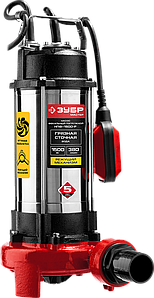 Фекальный насос с режущим механизмом ЗУБР, 1500 Вт