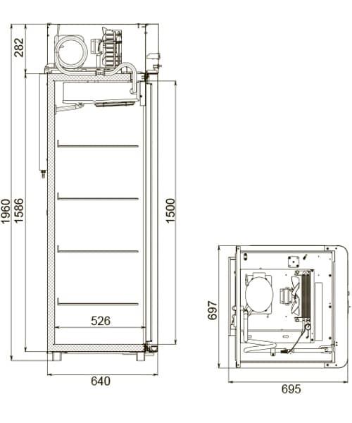 Шкаф морозильный Polair CB105‑Sm Alu