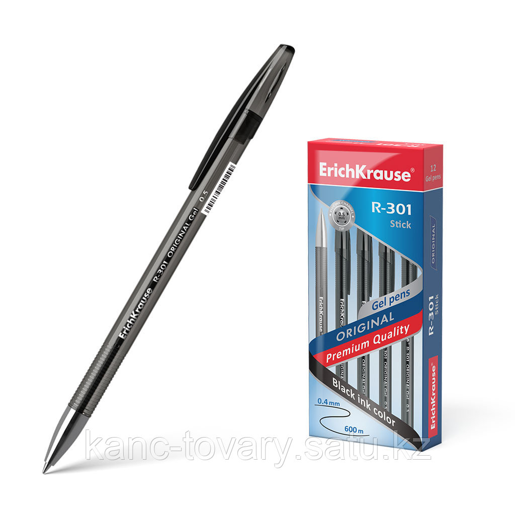 Ручка гелевая ErichKrause R-301 Original Gel (черная) - фото 1 - id-p107624532