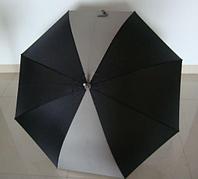 Стильный большой алюминиевый зонт-трость полуавтомат чёрный/серый