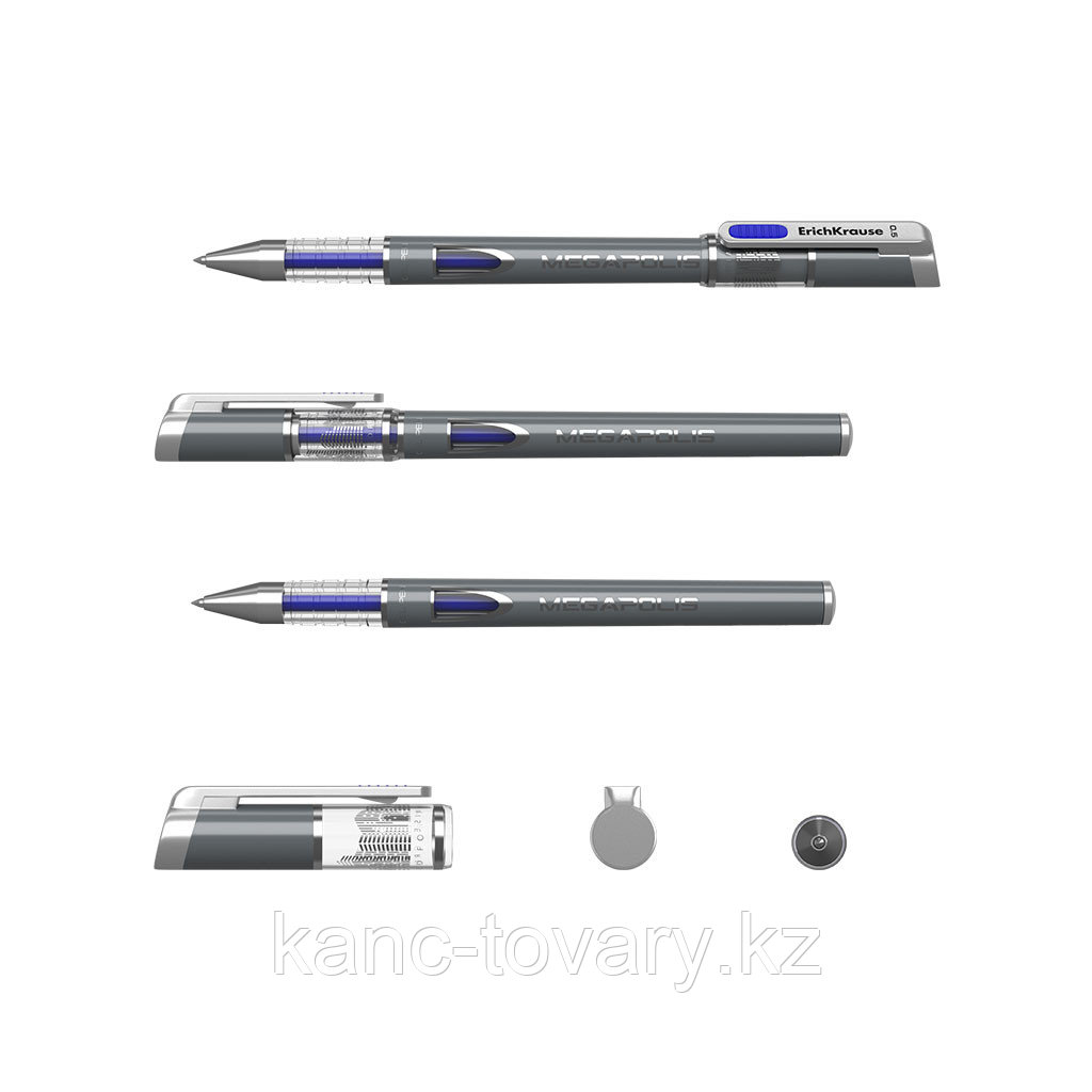 Ручка гелевая ErichKrause MEGAPOLIS Gel (синяя) - фото 2 - id-p107624553