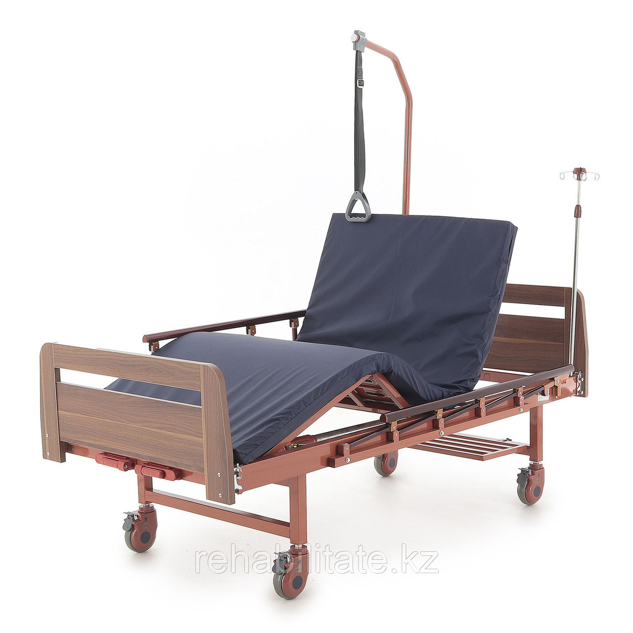 Четырехсекционная медицинская кровать для лежачих больных деревянная Е-8, фото 1