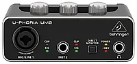 Аудио интерфейс (2 вх, 2 вых, USB, 24 бит/48 кГц, MIDI), UM2