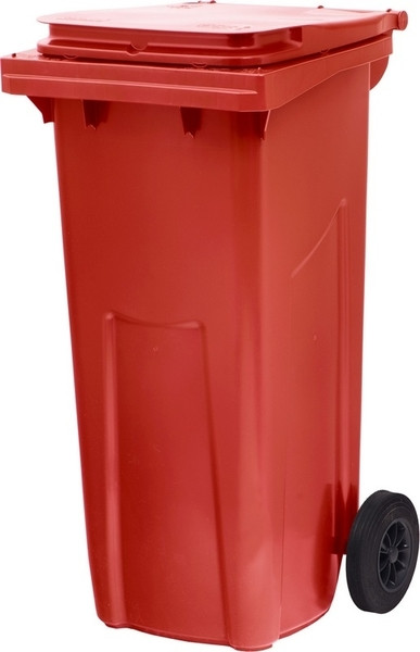 Многоразовый внутрикорпусовый контейнер на колесах для сбора, хранения и перемещения медицинских отходов 120, Красный - фото 1 - id-p107630523