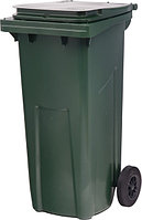Многоразовый внутрикорпусовый контейнер на колесах для сбора, хранения и перемещения медицинских отходов 120, Зеленый