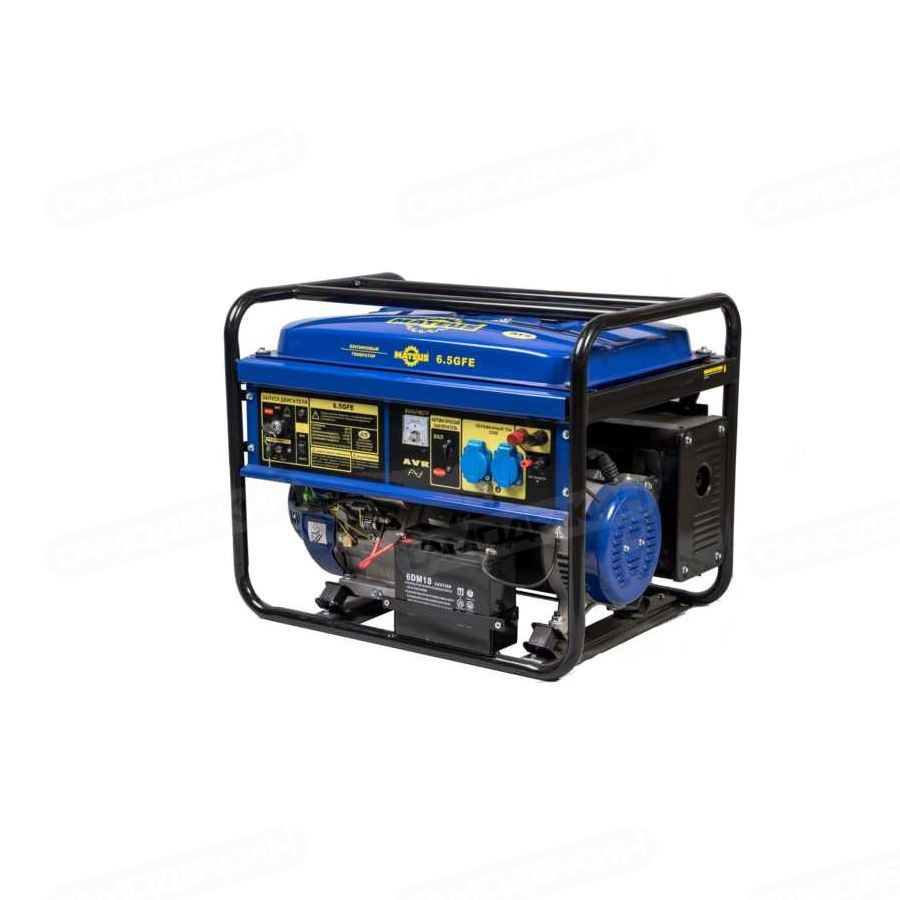 Бензиновый генератор Mateus MS01107 6,5GFE+ATS MS01107 Mateus (6.5 кВт, электростартер, бак 33л 220в