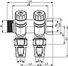 Коллектор с запорными вентилями, push-fit 16 х 3/4 2 контура, фото 2