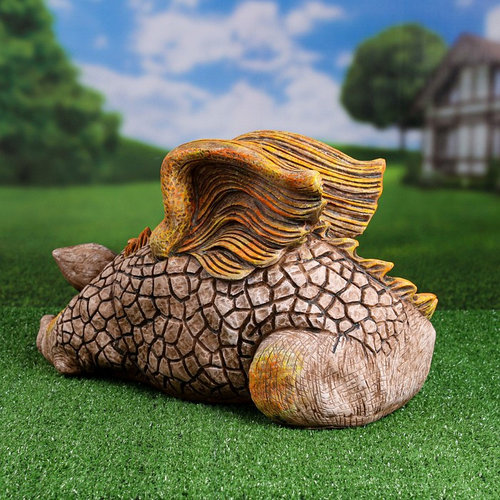 Садовая фигура "Дракон лежачий" коричневый, 27х20х52см (id 107634505)