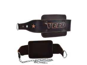 Кожаный пояс с цепью для отягощений Velo, фото 2