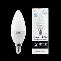 Лампа Gauss Elementary Свеча 470lm Е14 LED 6W 6500K