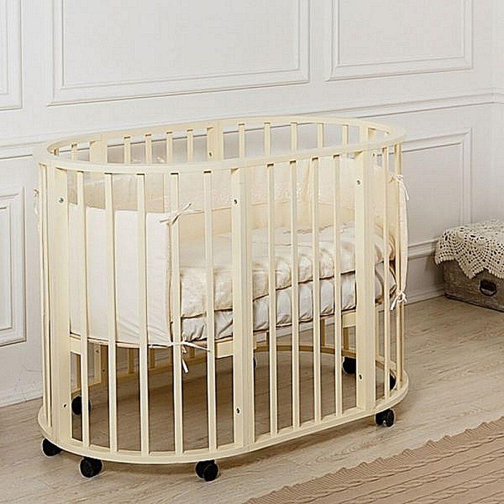 Овальная кровать МАЯТНИК Tomix Florence, слон.кость
