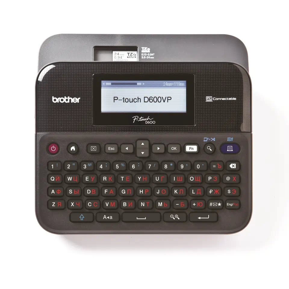 Принтер маркиратор Brother серия P-Touch PT-D600VP (печать на 6, 9, 12, 24мм лентах) (RUS) - фото 1 - id-p107643213