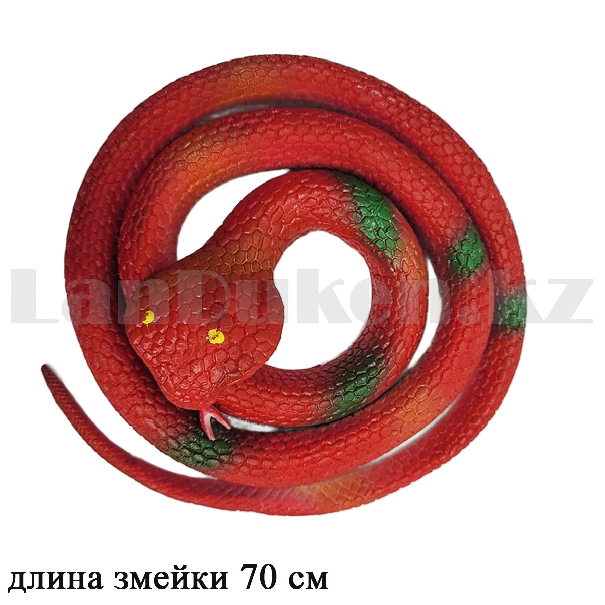 Резиновая змея игрушка антистресс красная кобра - фото 2 - id-p99086442