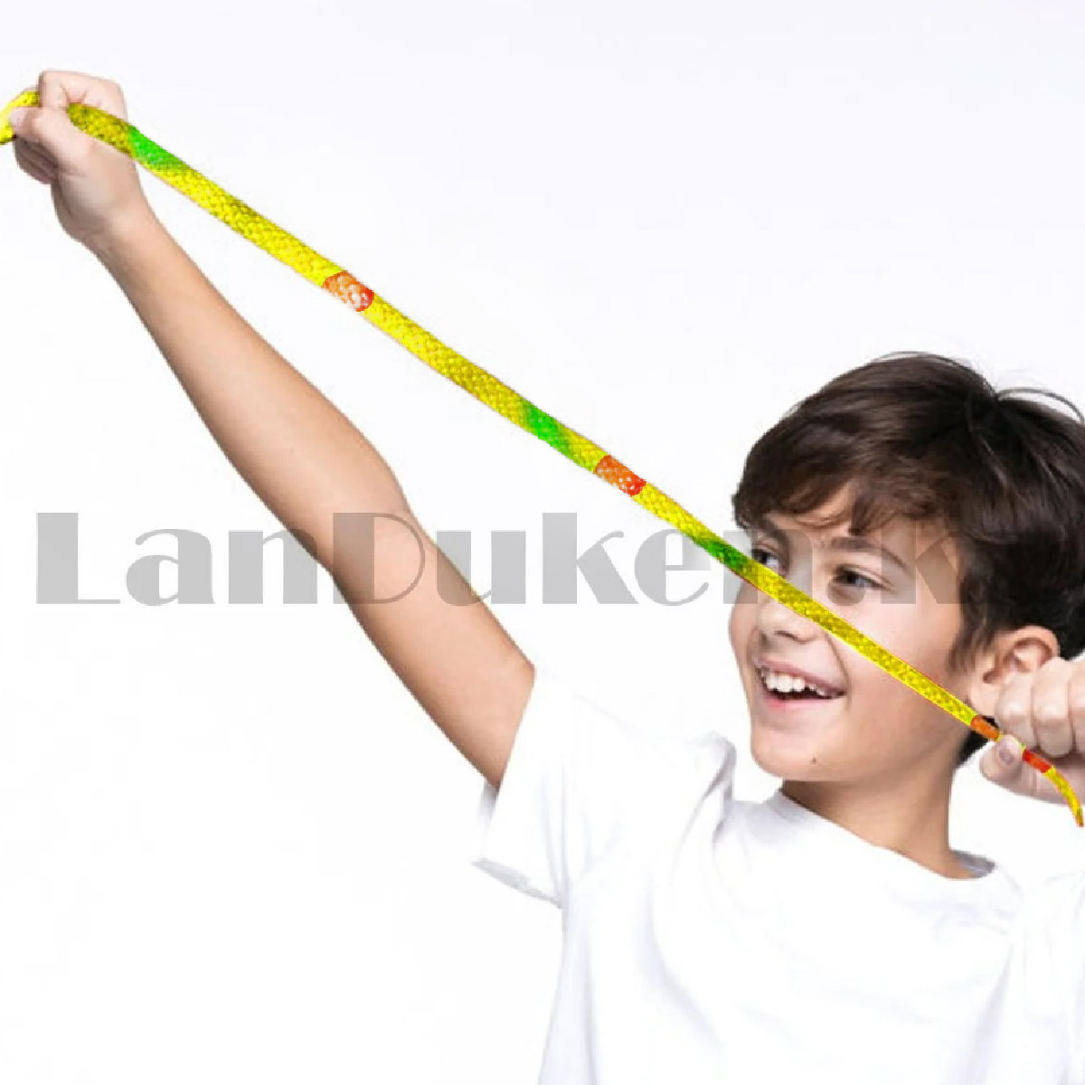 Резиновая змея игрушка антистресс желтая - фото 4 - id-p99084477