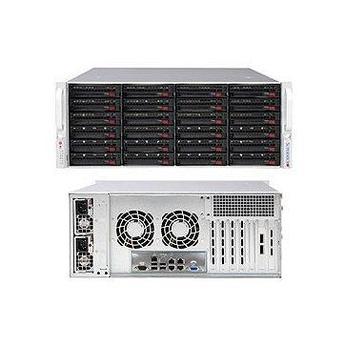 Supermicro CSE-846BE1C-R1K23B chassis, 4U, 24 x 3.5" 12G SAS3/SATA hot-swap bays, single expander, 7 FHFL