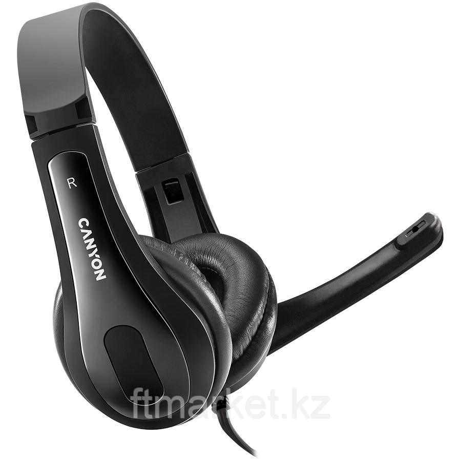 CANYON PC headset CHSU-1 PC Mic USB 2m Black, фото 1