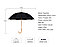 Зонтик Parachase 7160 c бамбуковой ручкой (черный), фото 3
