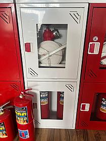 Шкаф пожарного крана ШП-К1-О2(Н)ОБ (ШПК-320 НОБ) (навесной, белый) с евроручкой