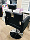 Парикмахерское кресло с регулируемым подголовником чёрное, фото 3