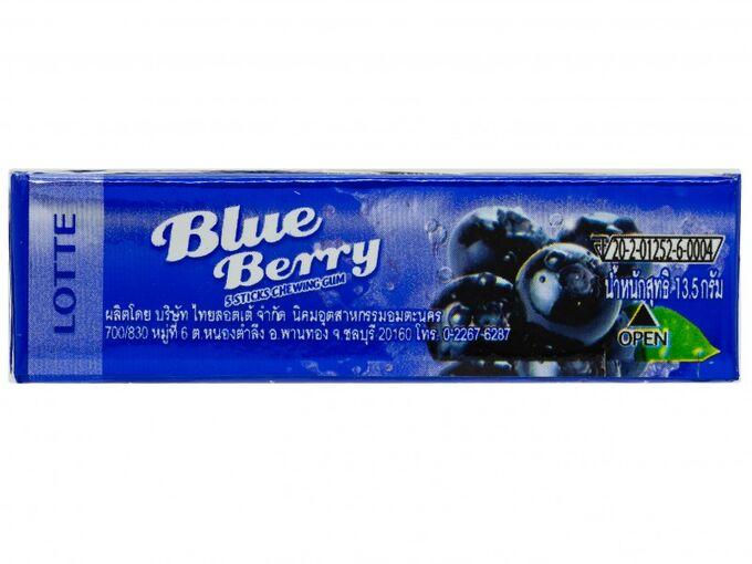 Жевательная резинка Lotte Blueberry (пластинки) 13.5 гр  (20 шт в упаковке) / Тайланд