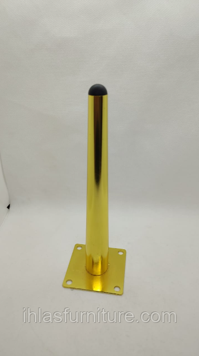 Ножка стальная с прямая и золото 25см, фото 1