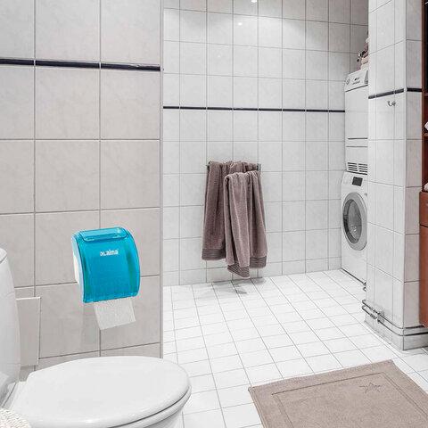 Диспенсер для туалетной бумаги LAIMA в стандартных рулонах, тонированный голубой, - фото 4 - id-p107645657